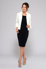 White Bolero Jacket With Pockets