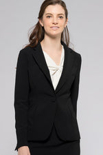 Black Heathered Stretch Tailored Jacket