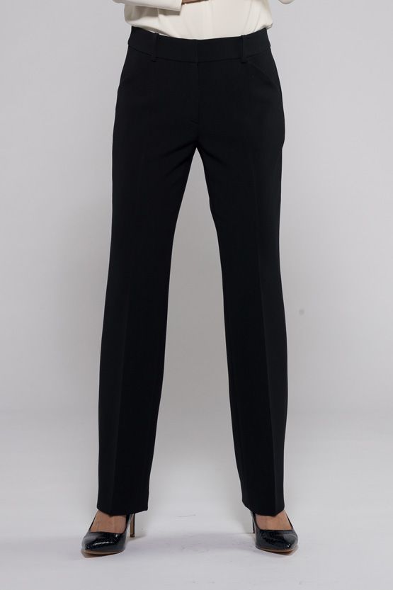 Navy Heathered Stretch Center Crease Pants