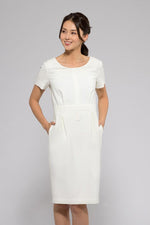 White Washable Stretch 3D Dress