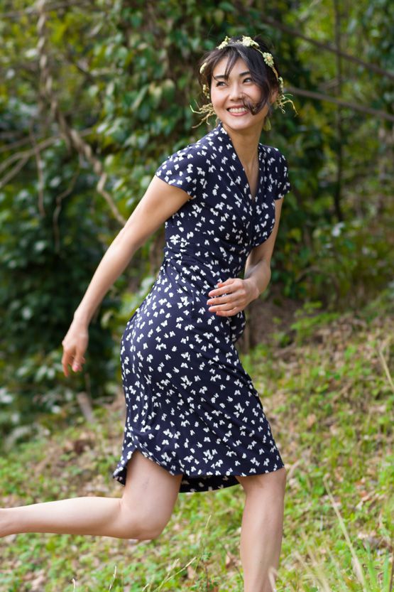 Navy Butterfly Shell Dress
