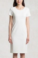 Navy High Neck Blouson Dress