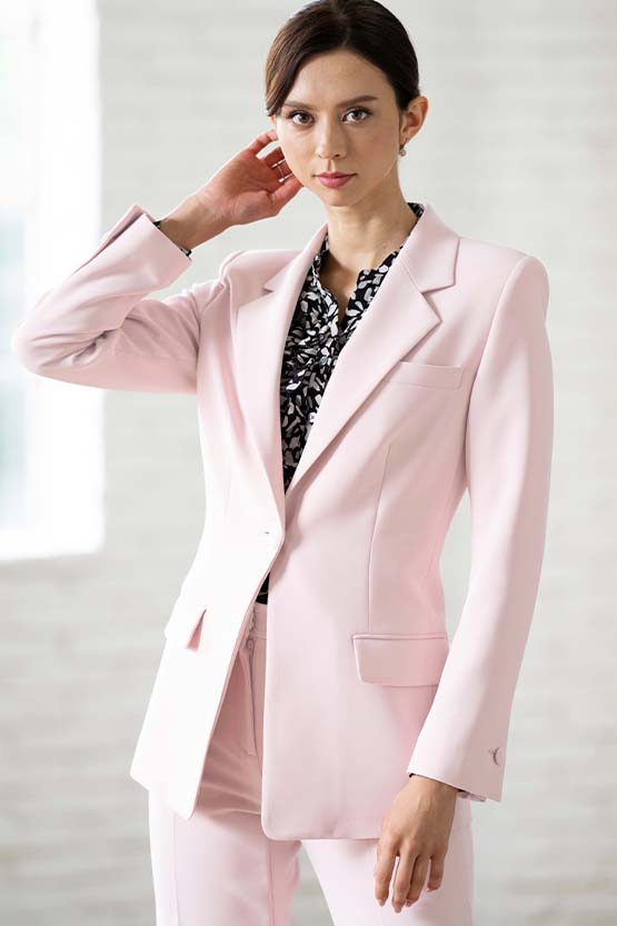 Pink Long Mannish Jacket