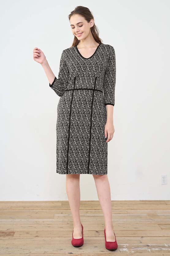 Mosaic Knit Dress