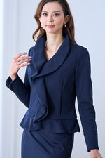 Navy Ruffle Jacket