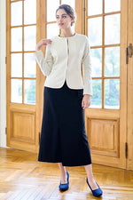 White Crew-Neck Jacket