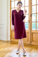 Space Material: Bordeaux Sack Dress