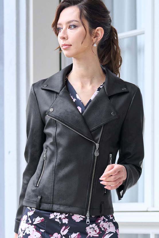 Black Soft Stretch Riders Jacket