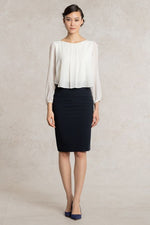 All-Season Material: Navy Switch Skirt