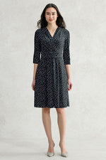 Navy Tiny Dot Marilyn Dress