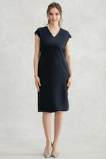 Suit Friendly: Airy Stretch Navy Bizsack Dress