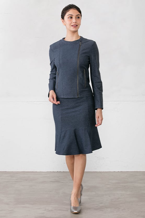 Indigo Stretch Denim Mermaid Skirt