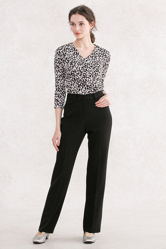Starry Black Straight Pants