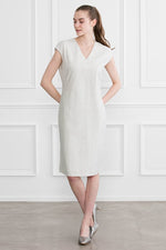 White-Gray Denim Sack Dress