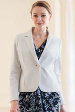 Stretch Jacquard: Gray Jacquard Tailored Jacket