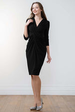 Restock: Black Venus Drape Dress
