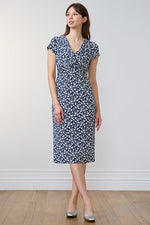 Navy Trump Geo Twist Dress