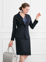Cotton Blend: Blue Tweed Asymmetrical Dress