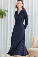 Navy Long Marilyn Dress (with anti-static petticoat)