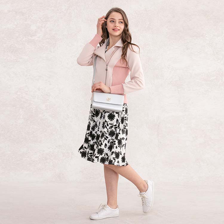 A pink rider's jacket for a sophisticated look