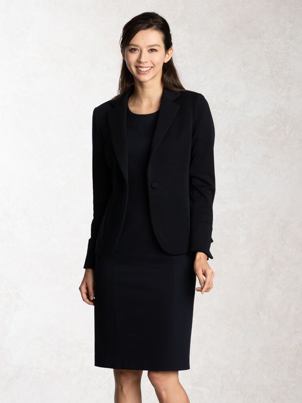 Wool Blend Double Face: Navy I-Line Dress