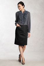 Setup: Charcoal Gray Wrap Skirt