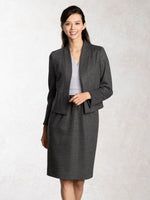 Setup: Pale Blue X Medium Gray 3/4 Sleeve Shell Dress