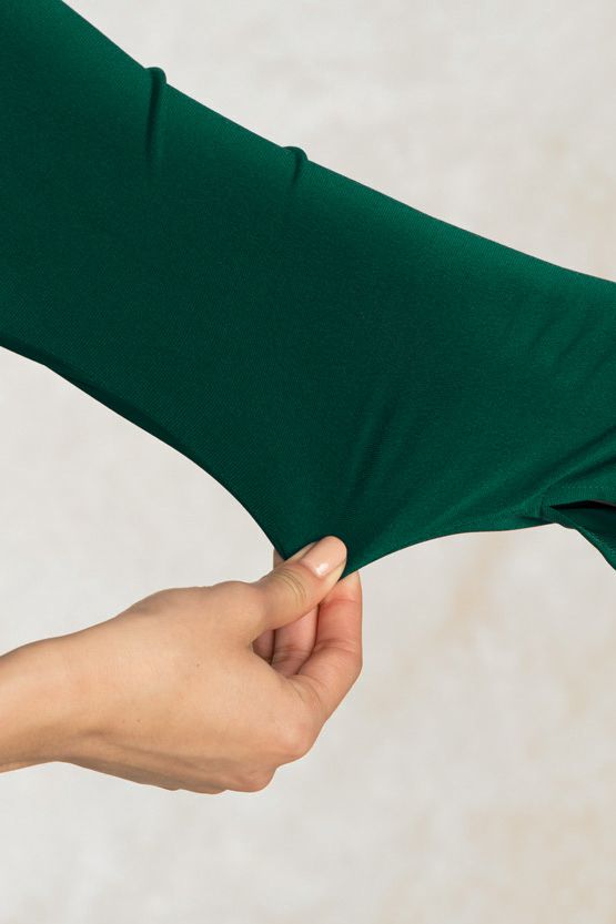 Green Venus Drape Dress