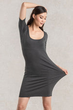 Charcoal Gray Half-Sleeve Warm Underdress
