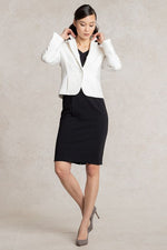 All-Season Material: Black V-Neck I-Line Dress