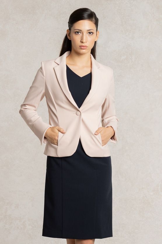 All-Season / No Lining: Pink Tailored Jacket