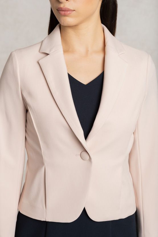 All-Season / No Lining: Pink Short Tailored Jacket