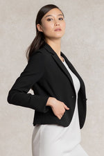All-Season / No Lining: Black Short Tailored Jacket