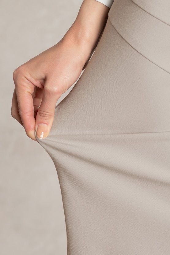 All-Season Material: Greige Switch Skirt
