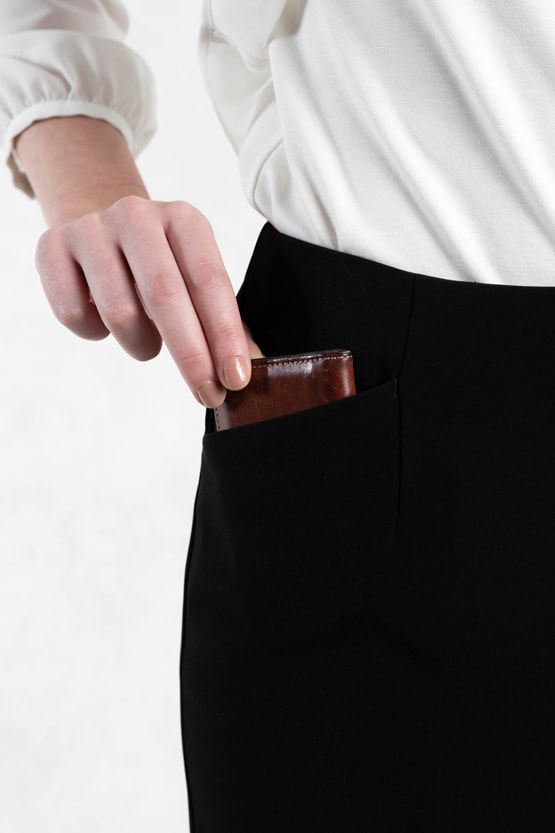 All-Season Material: Black Wrap Skirt