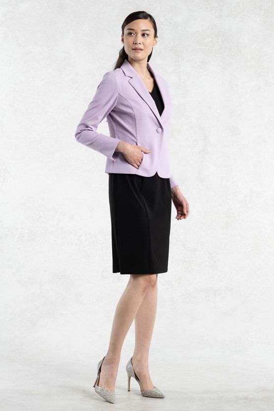 Cotton Blend: Lilac Tailored Jacket