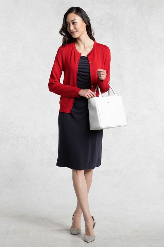 Navy Blue Square Neck Gather Dress