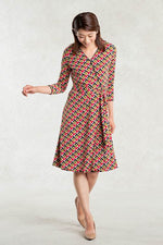 Red King’S Road Wrap-Style Dress