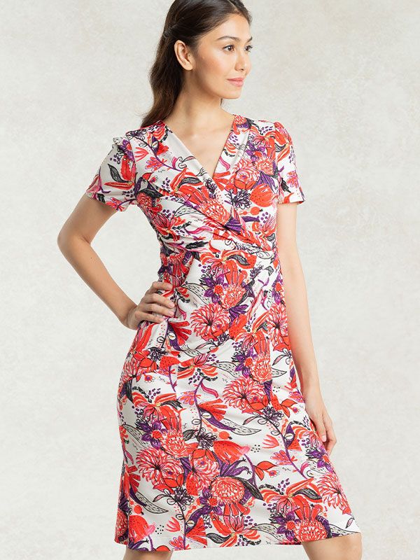 Crayon Berry Gather Dress