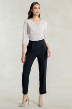 Suit Friendly: Navy Tucked Pants