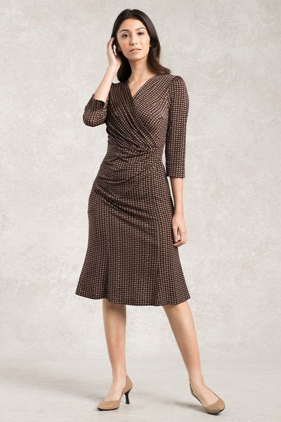 Mocha Gather Dress