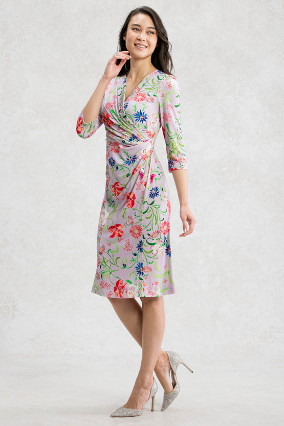Pink Tassel Gathered Dress