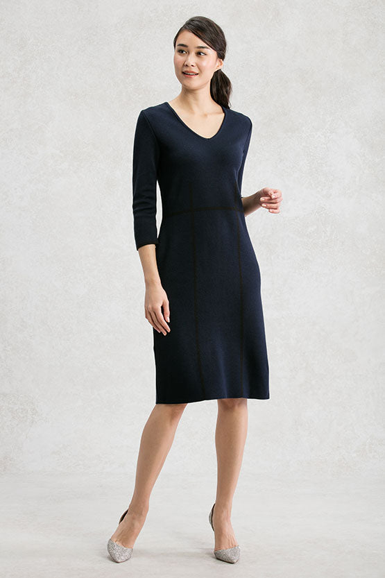 Washable Knit: Navy Knit Dress