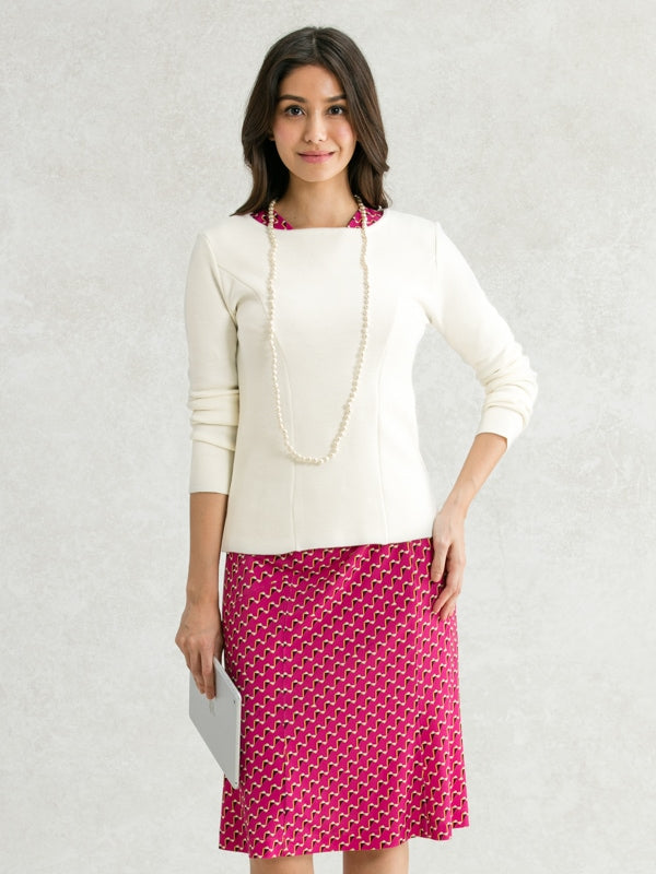 Suit Friendly: Milky White Milano Rib Top