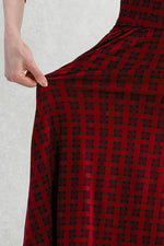 Red Check Cache-Coeur Dress