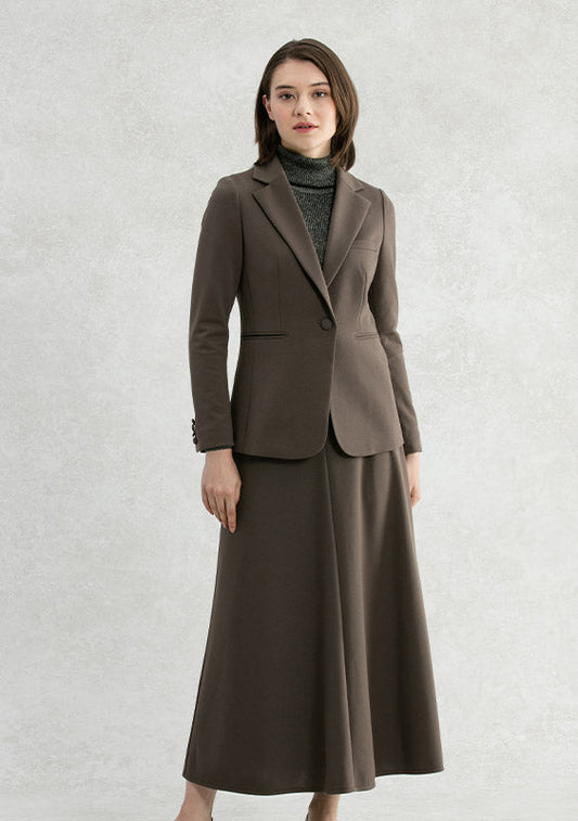 Khaki Long Tailored Jacket