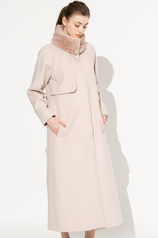 Fur Free: Smoky Pink Long Coat