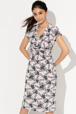 Pink Geo Twist Dress