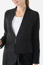 Smart Stretch: Front Hook No-Collar Jacket
