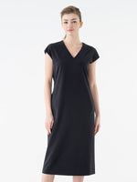 All-Season Material: Smart Stretch Dark Navy Biz Sack Dress